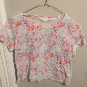 Cute patterned crop T-shirt